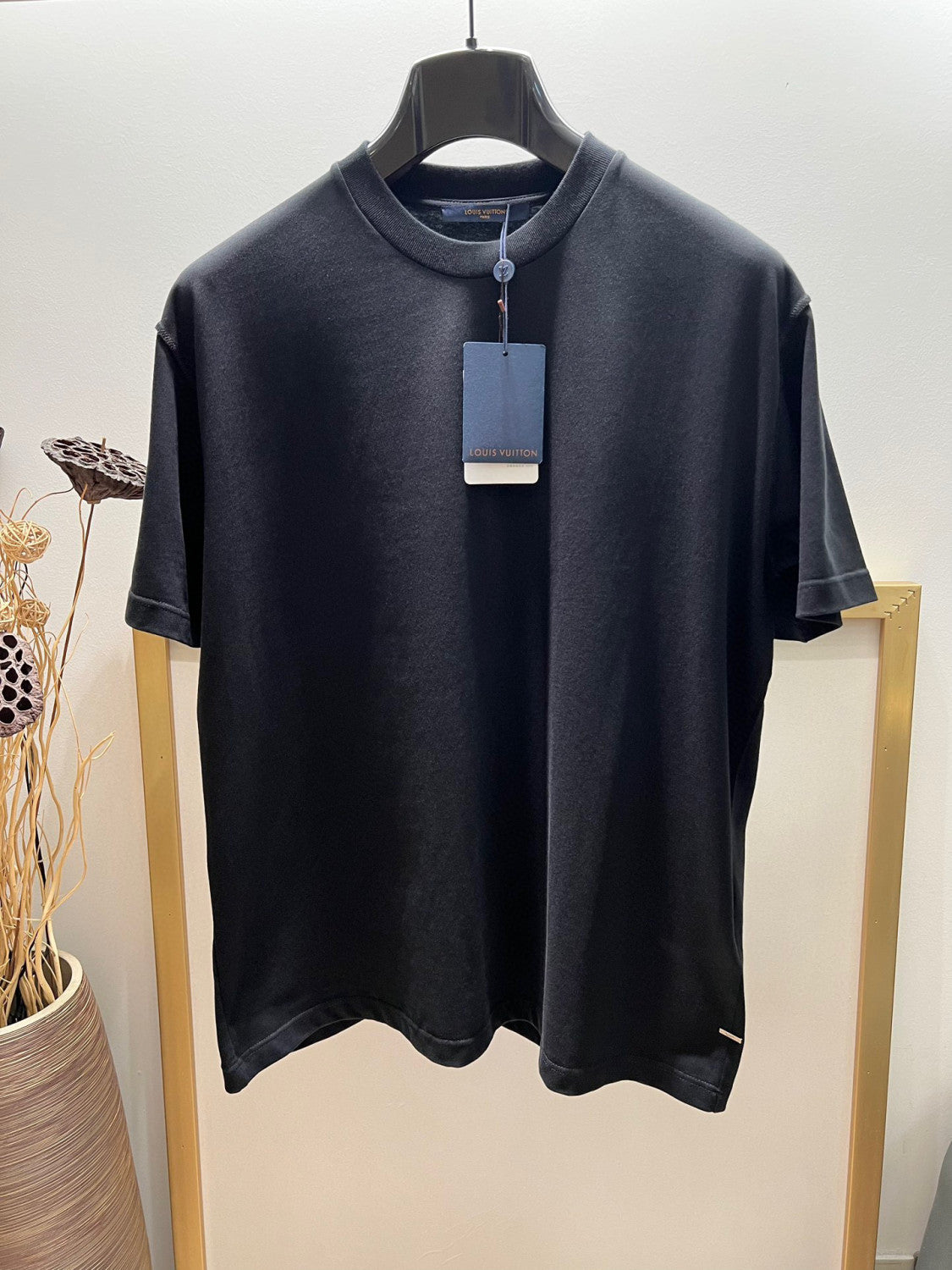 Louis Vuitton Men's Black Summer Short Sleeve Inside Out T-Shirt #96929