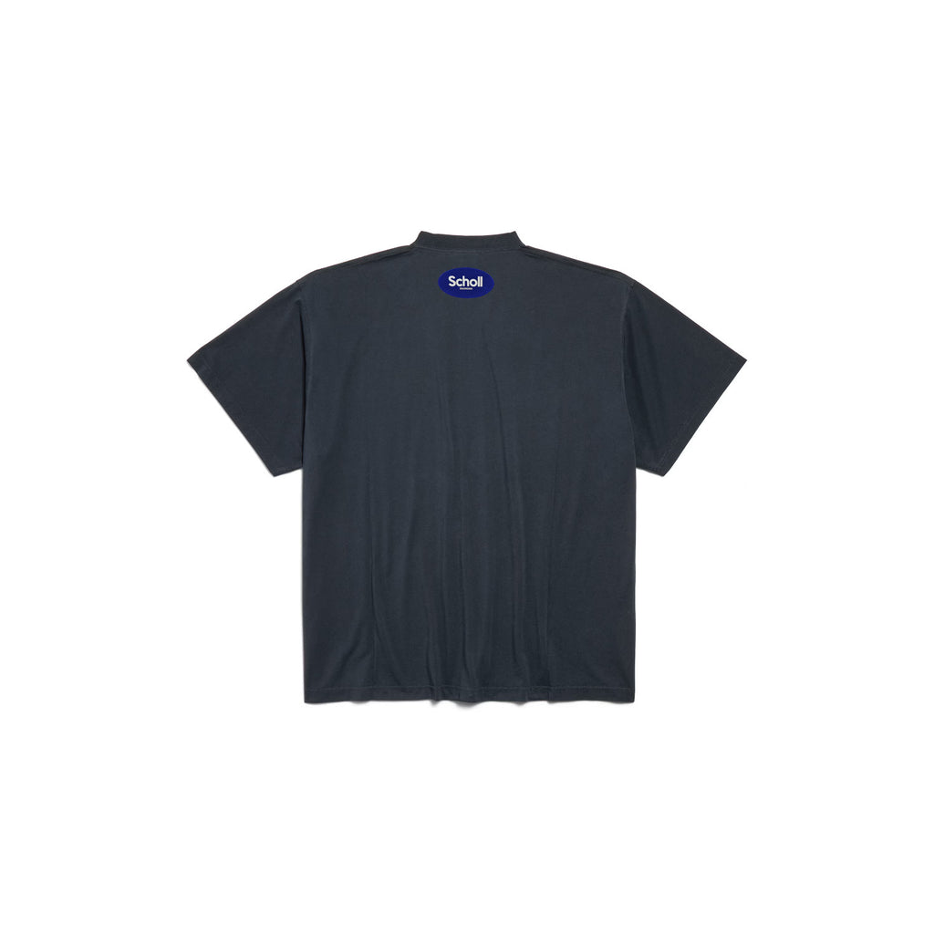 Balenciaga Men's Summer Balenciaga I SCHOLL Letter Print Oversized Round Neck Short Sleeve Solid Color T-Shirt Ngvp #1689