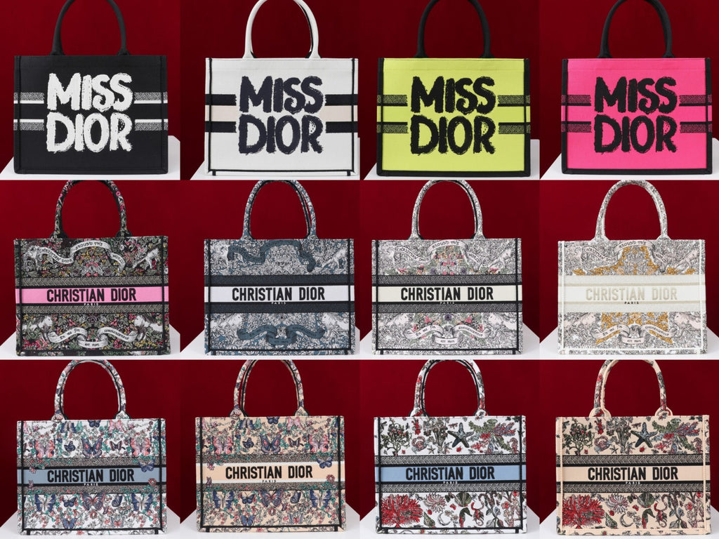 Dior Book Tote Women's Pattern Printed Embroidered Letter Printed Tweed Canvas Tote Bag Bags (please Contact Customer Service For Colour Selection Before Purchase) #76615
