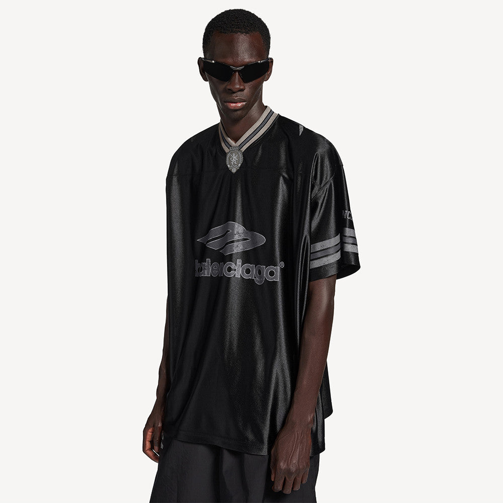 Balenciaga Men's 3b Football V-neck T-shirt Oversized #376175