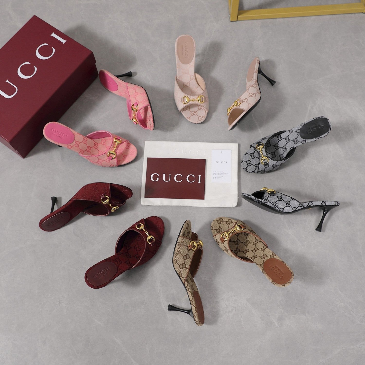Gucci Leather Chain Decorated High Heel Sandals #387634