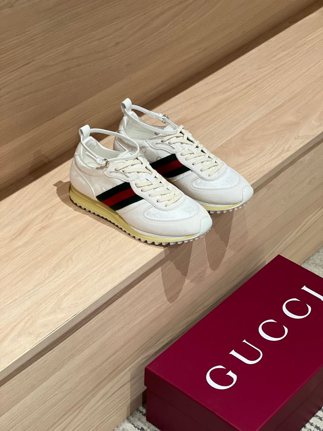 Gucci Re-Motion Women's Summer Solid Colour Round Toe Lace Up Low Top Casual Sneakers Shoes #76773