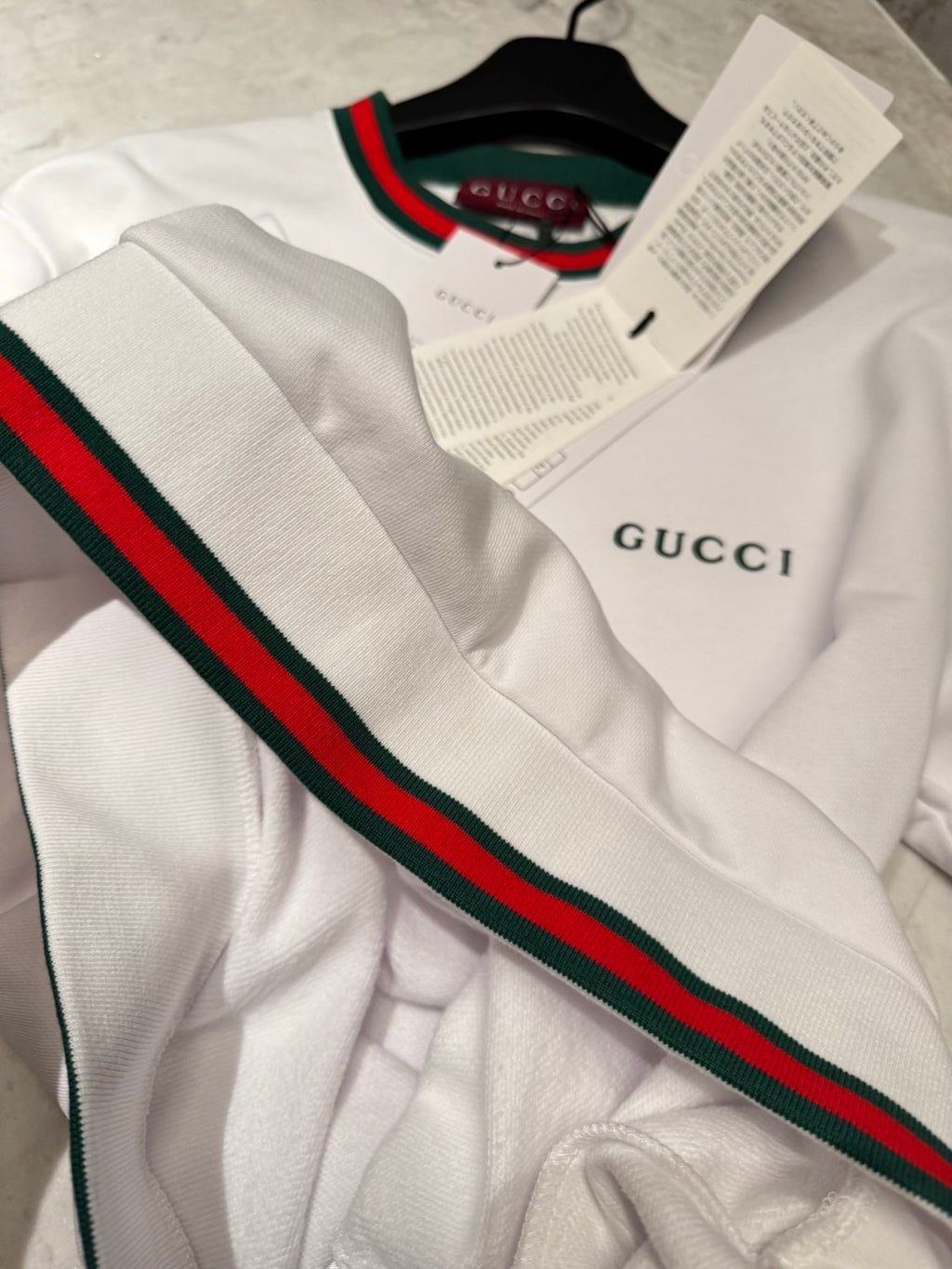 Gucci Men's And Women's Spring/fall Fashion Casual Crewneck Pullover Hoodie With Color Blocked Collar Logo And Letter Embroidery Long Sleeve Sweatshirt #79288