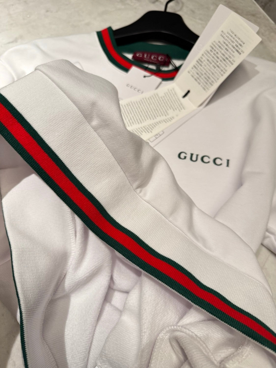 Gucci Men's And Women's Spring/fall Fashion Casual Crewneck Pullover Hoodie With Color Blocked Collar Logo And Letter Embroidery Long Sleeve Sweatshirt #79288