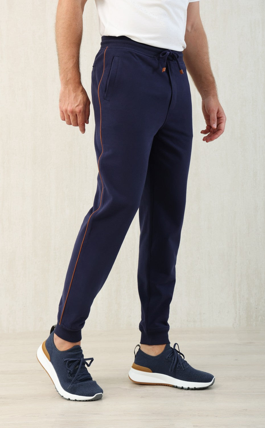 Brunello Cucinelli Men's Lace-up Sweatpants Four Seasons Solid Color Cotton Casual Drawstring Trousers Pants Ngvp #1767