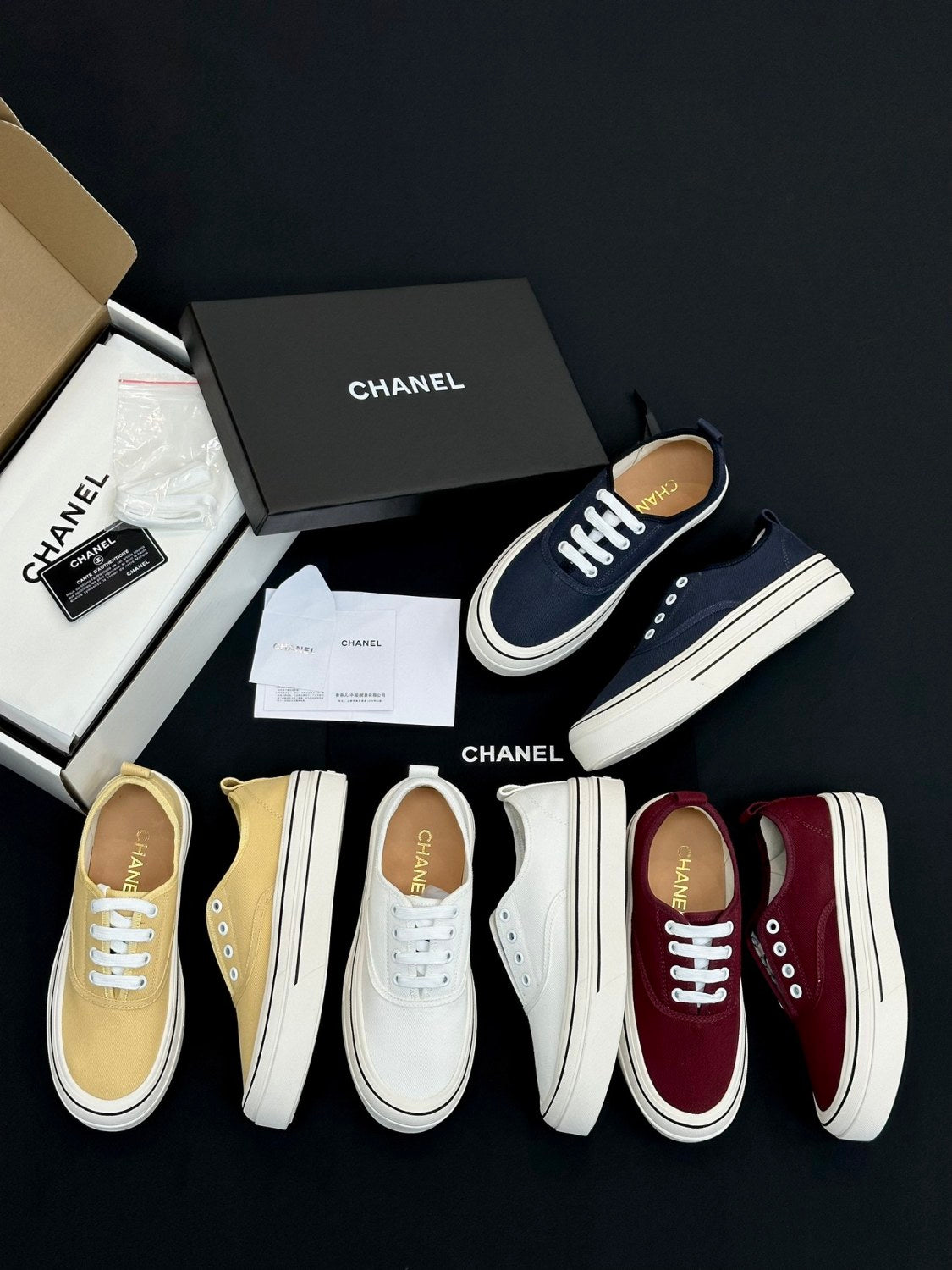 Chanel Platform Canvas Shoes #386499