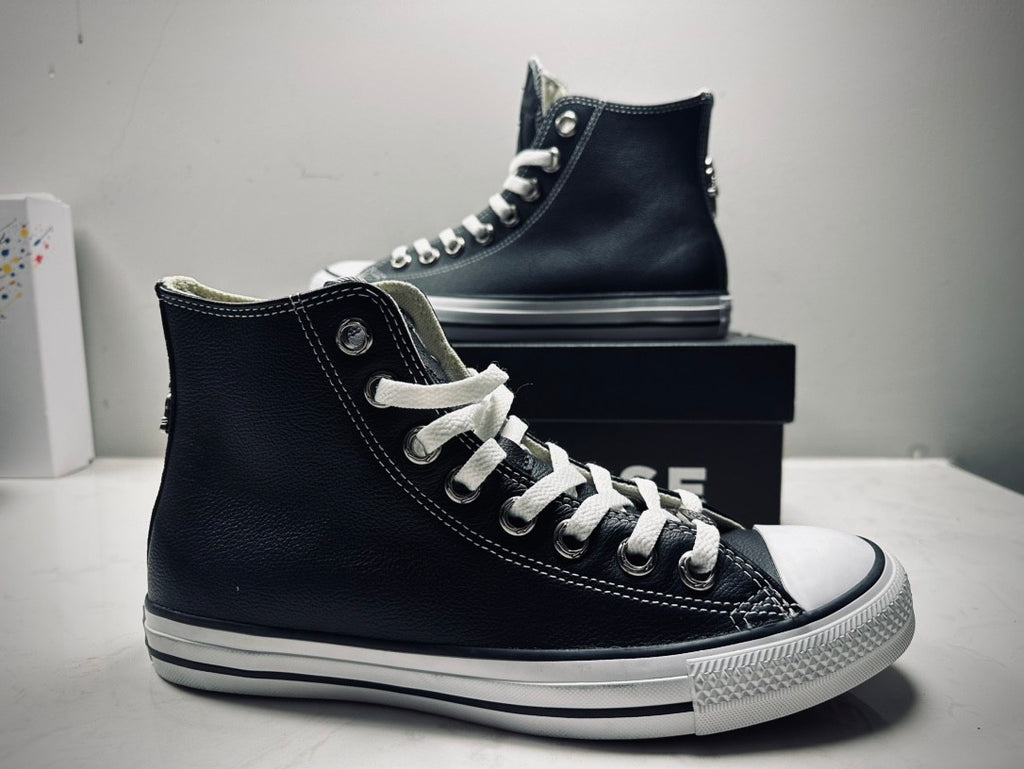 Chrome Hearts Men's And Women's Spring/Summer Fashion Casual Round Toe Lace Up High Top Leather Shoes #78265