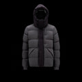 Moncler Men's Winter Letter Logo Embroidery Zipper Hooded Short Puffer Down Long Sleeve Jacket #73486