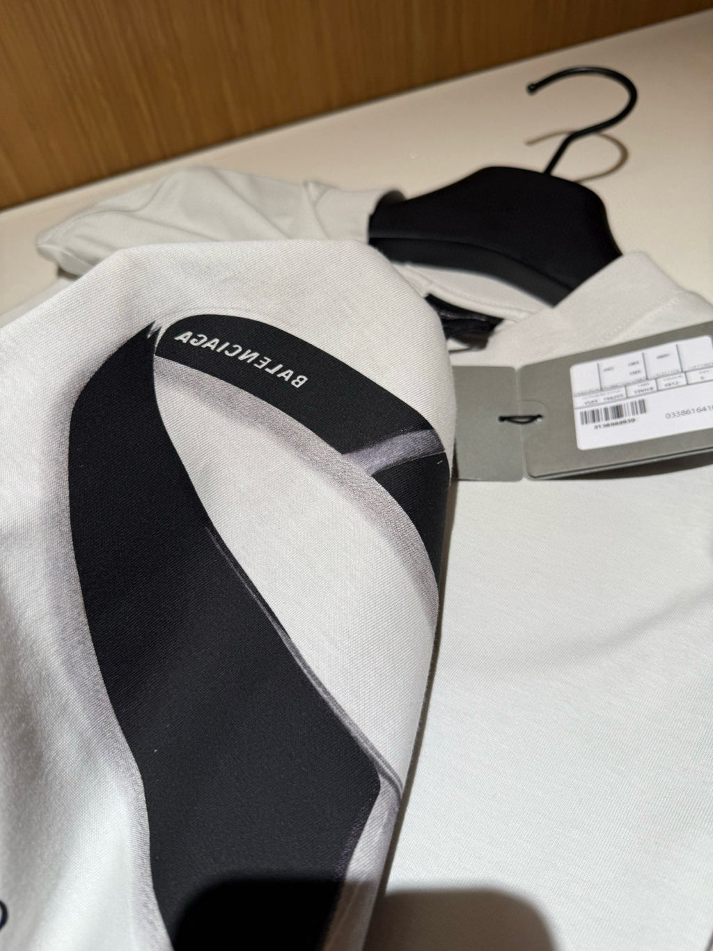 Balenciaga Men's And Women's Summer Graphic Print White Round Neck Cotton Short Sleeve T-shirt #75741