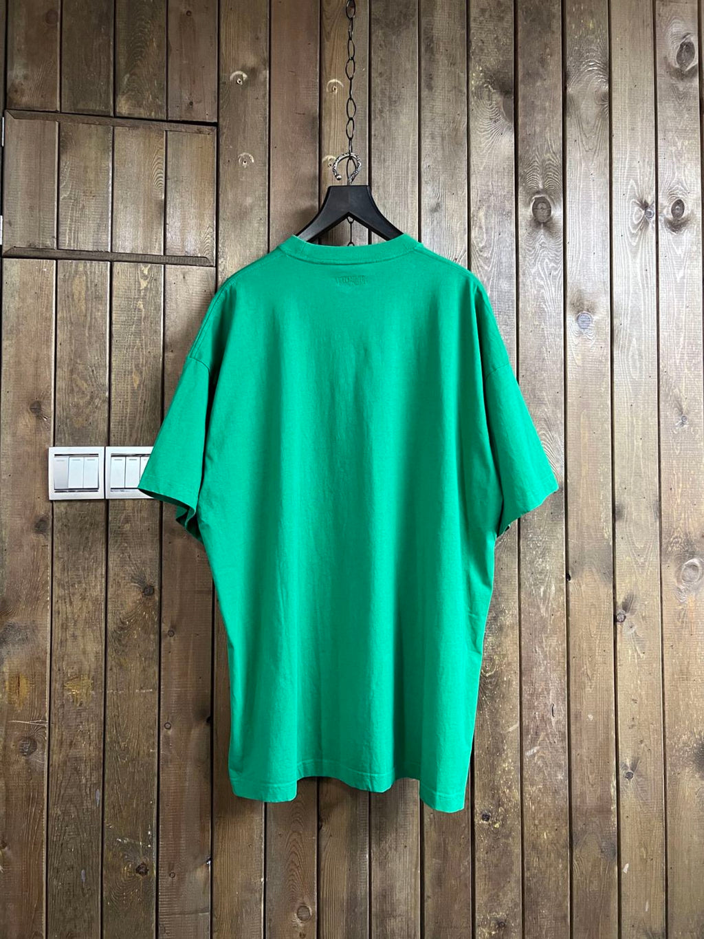 Vetements Men's Summer Logo Pattern Printing Casual Green Loose Round Neck Short Sleeve T-Shirt #71599