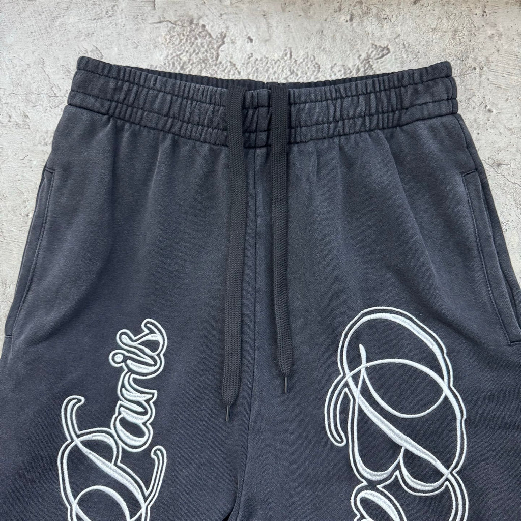 Balenciaga Men's Cursive Baggy Pants in Black white  #335553