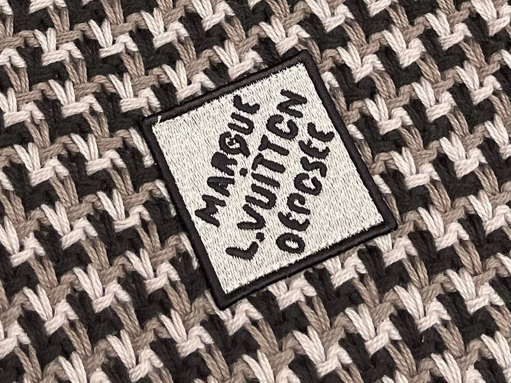 Louis Vuitton Men's Spring/Summer Brown Jacquard Cotton V-Neck Sleeveless Knitted Vest Sweater #77199