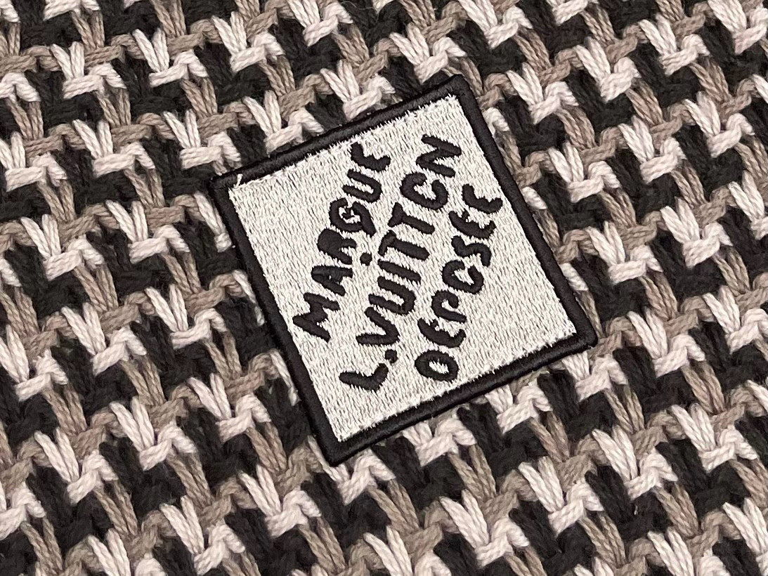 Louis Vuitton Men's Spring/Summer Brown Jacquard Cotton V-Neck Sleeveless Knitted Vest Sweater #77199