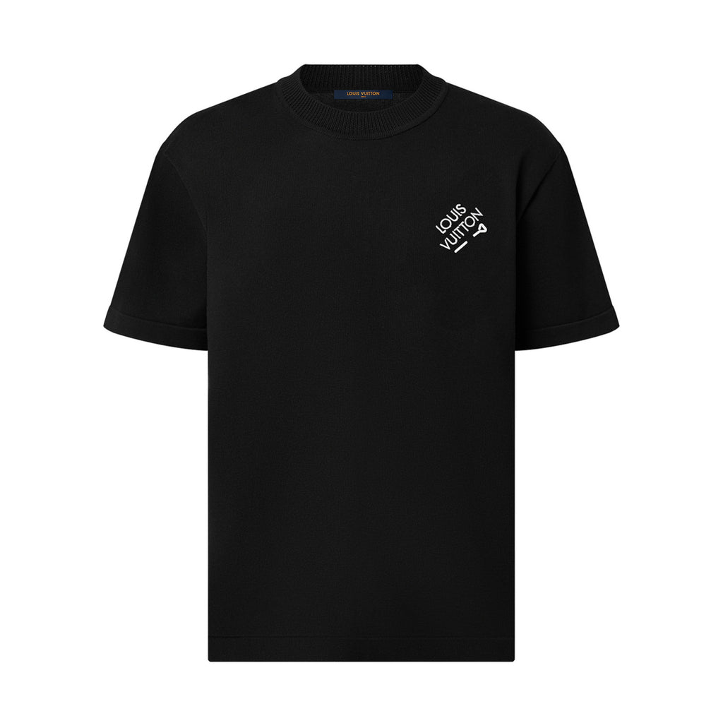 Louis Vuitton Men's Summer Embroidered Logo Round Neck Cotton Short Sleeve T-Shirt #99122