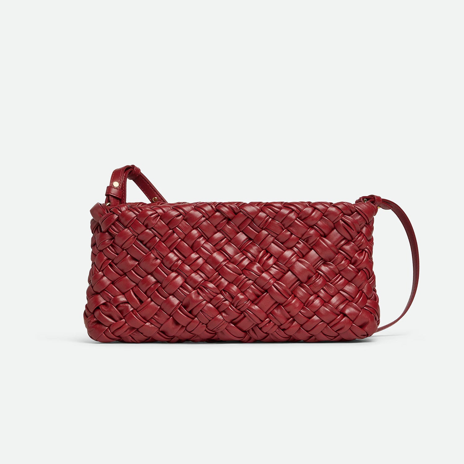 Bottega Veneta Kalimero Cha-Cha Women's Solid Color Zipper Closure Woven Cow Leather Tote Shoulder Bag Bags #75864