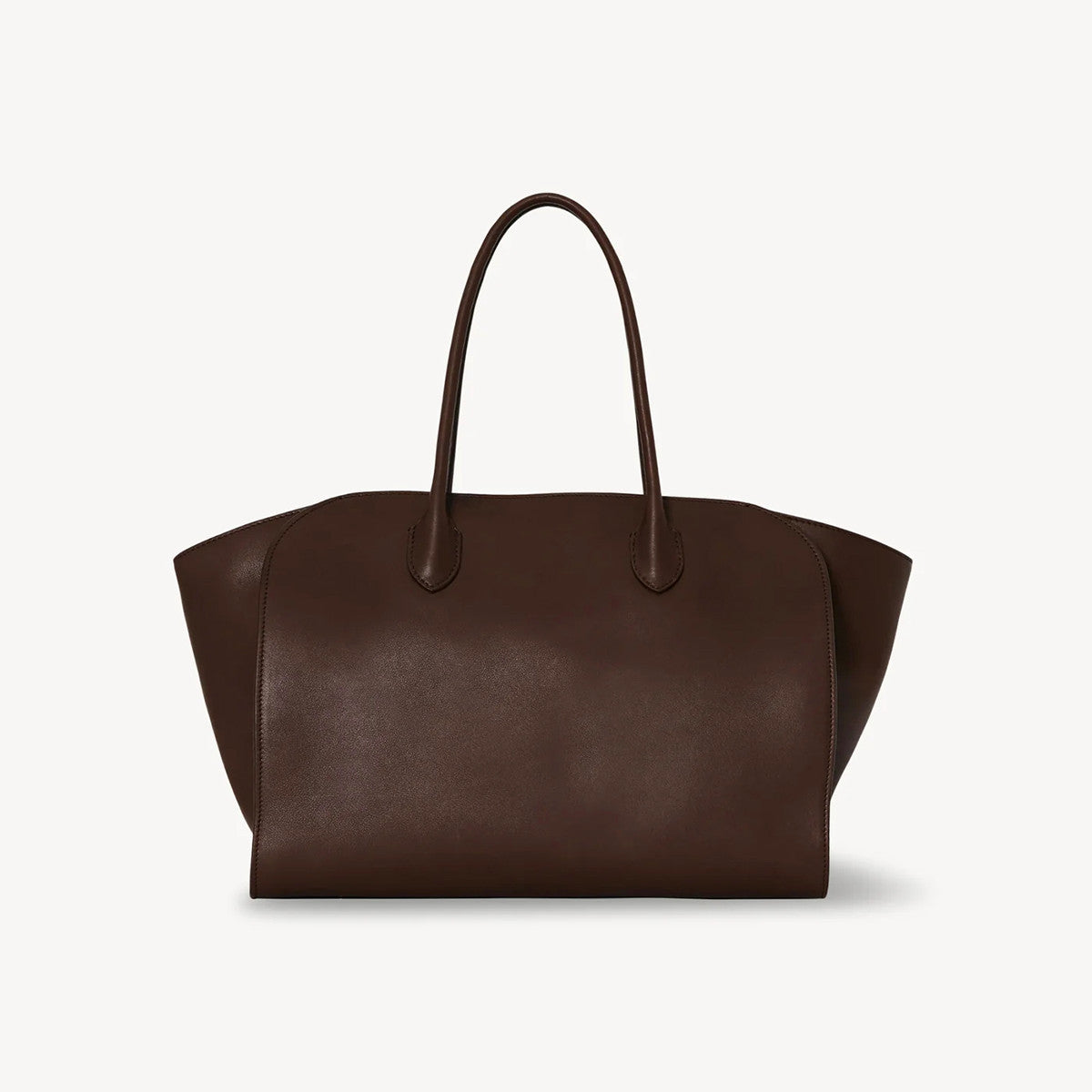 THE ROW Men's & Women's Marlo 14 Grained Leather Shopping Tote Solid Color Plain-Weave Leather Handbag Tote Bag Bags W1800L133BLANS #81731
