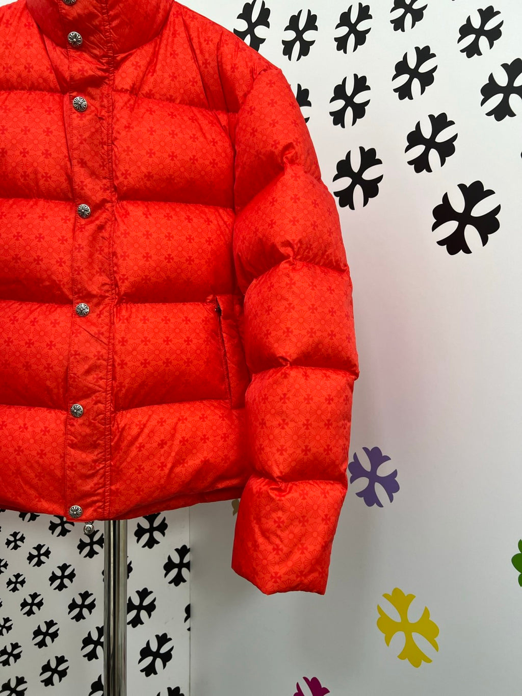 Chrome Hearts Red Goose Down Jacket #375548