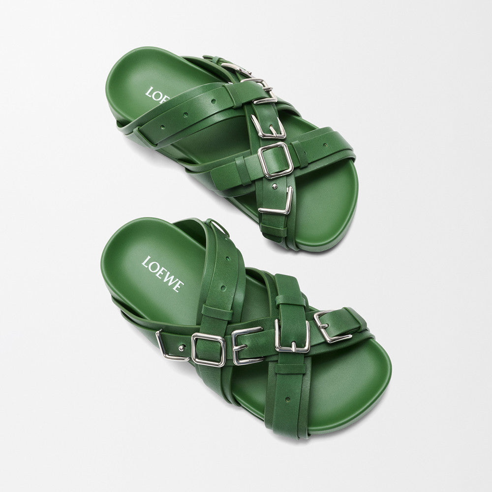 LOEWE Type Fussbett Sandal in Vegetable-tanned Calfskin #387117
