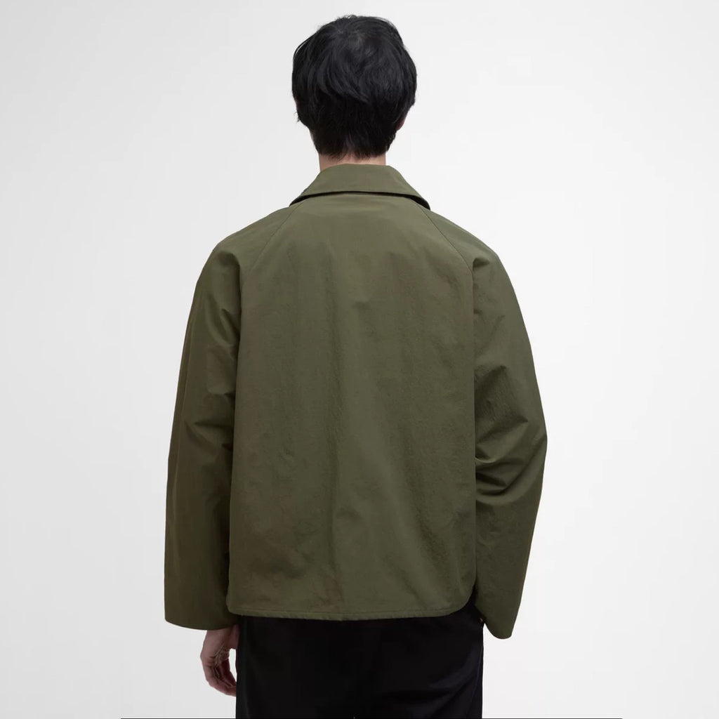 Barbour Men's Spring/Fall Fashion Classic Solid Color Lapel Single Breasted Waterproof Polyester Blend Fabric Casual Oversized Jacket #79495