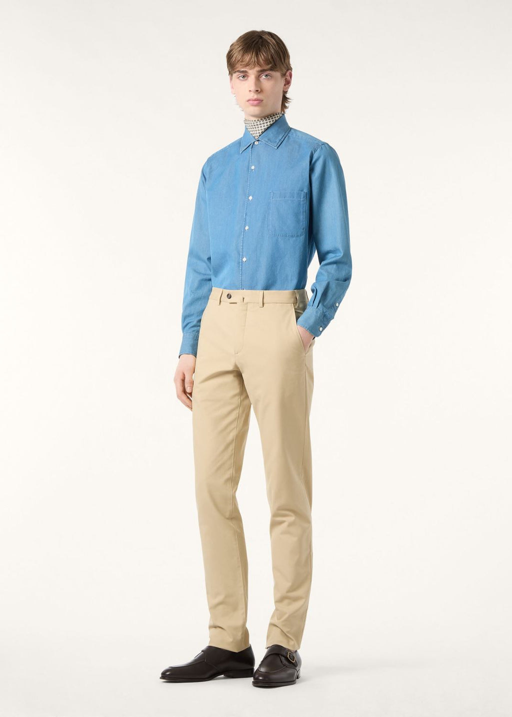 Loro Piana Top-quality Version André Shirt Cotton Ultra Stone-Washed #375405