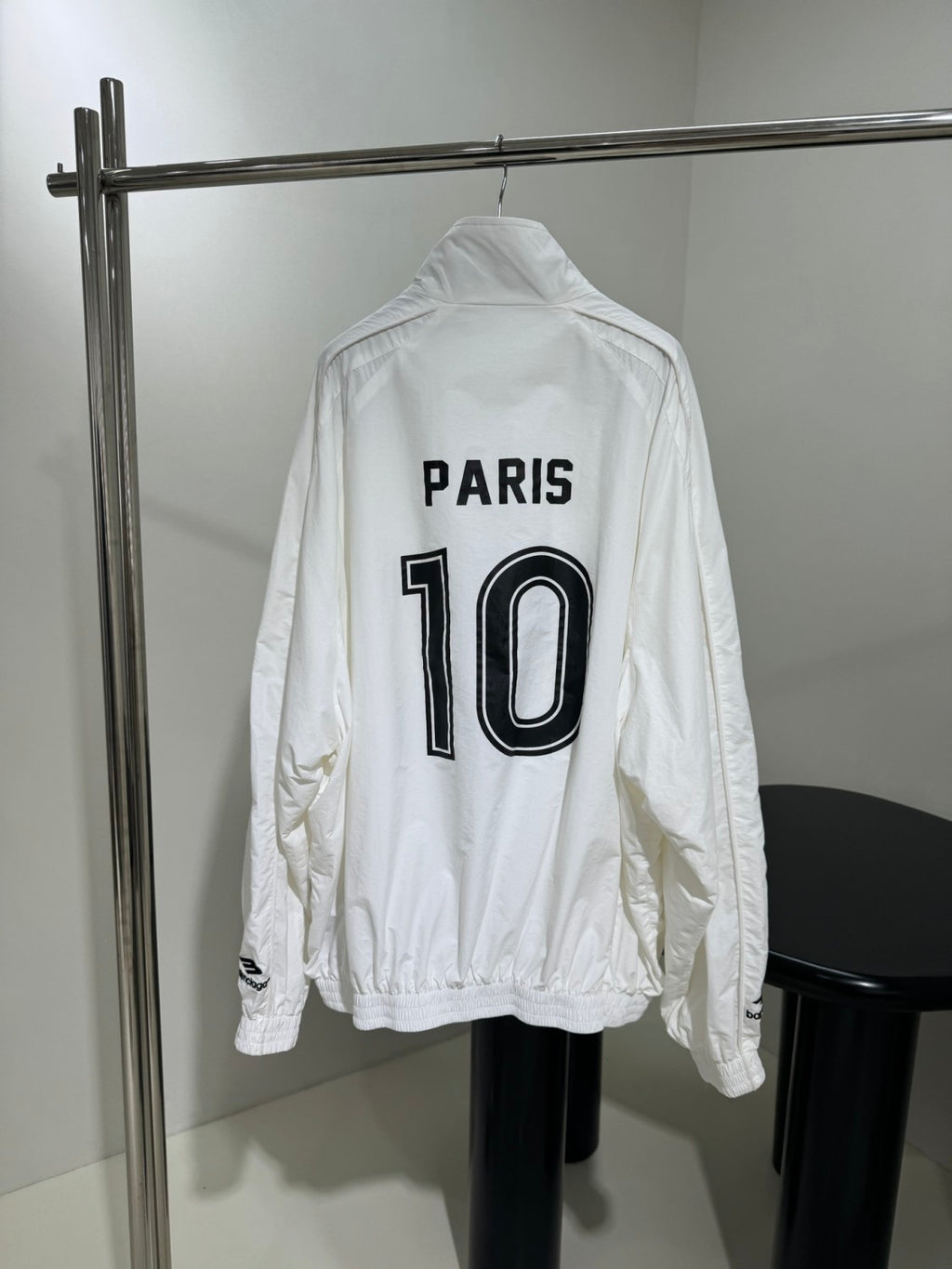 Balenciaga Paris Soccer Tracksuit Men's Spring/Autumn Solid Color Tech Poplin Zipper Long Sleeve Jacket Casual Drawstring Pants Set Suit #77747