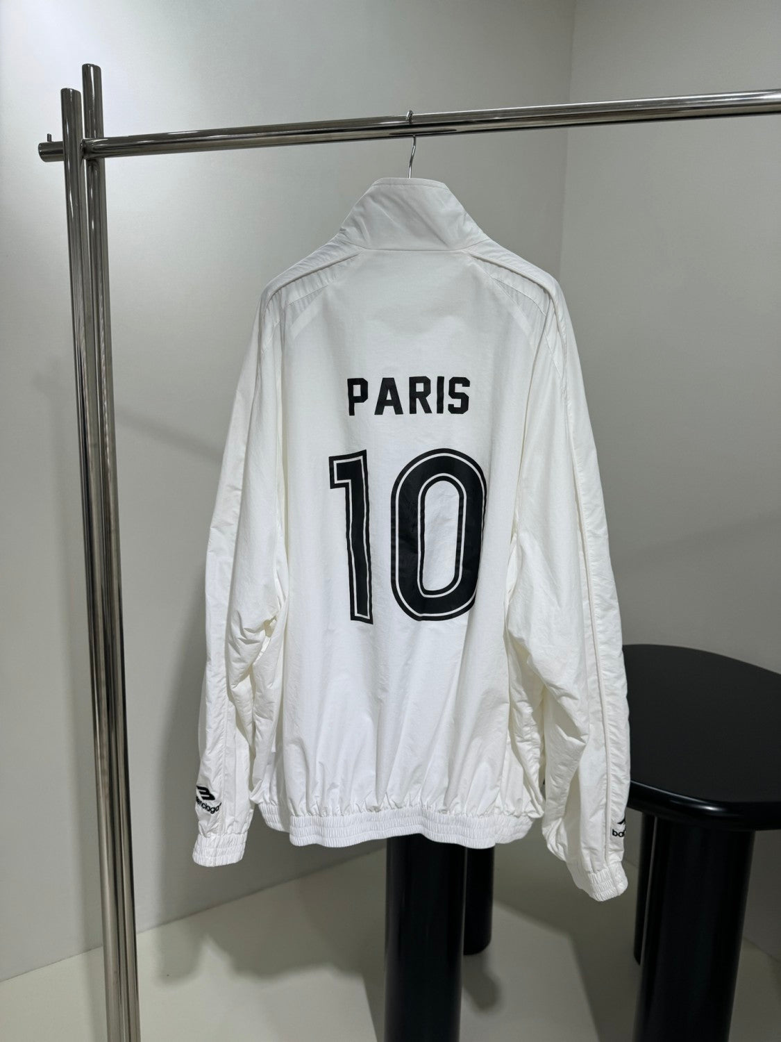 Balenciaga Paris Soccer Tracksuit Men's Spring/Autumn Solid Color Tech Poplin Zipper Long Sleeve Jacket Casual Drawstring Pants Set Suit #77747