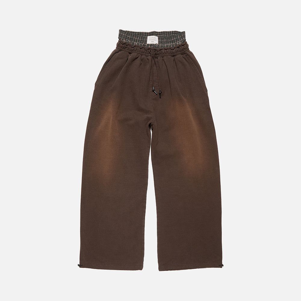 Acne Studios Layered logo sweatpants Dark Brown #336631