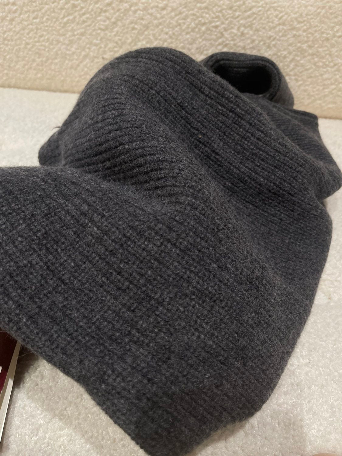 Gucci Wool Cashmere Rib Knit Sweater in Dark Grey and Black #332663