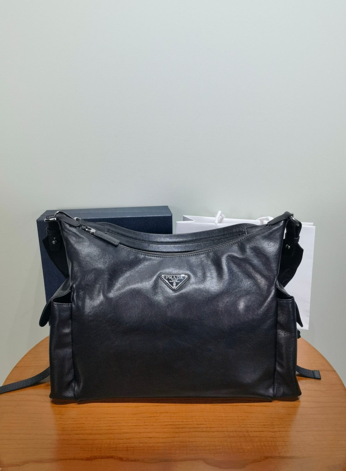 Prada Brown Leather Explore Shoulder Bag #379558