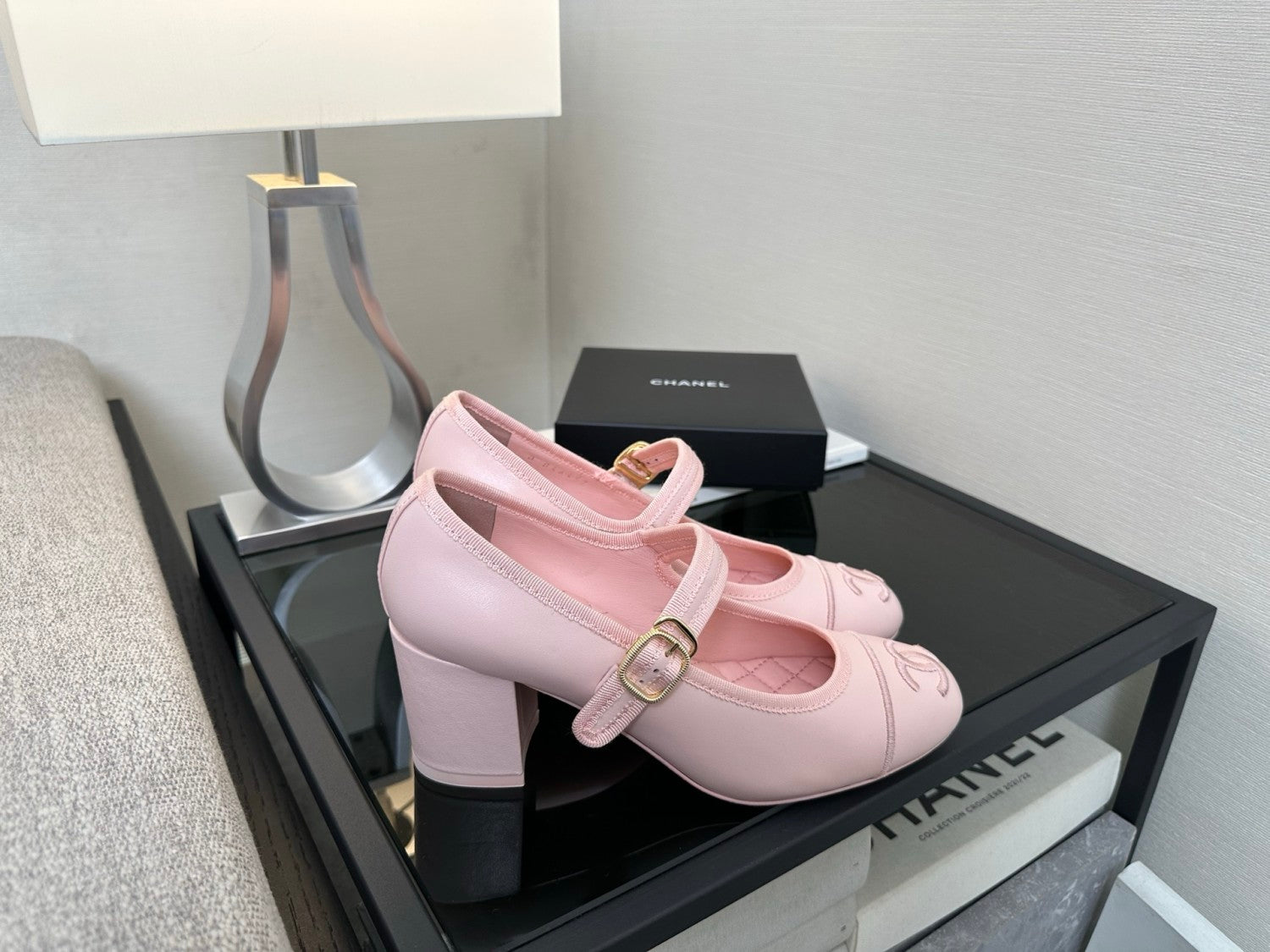 Chanel Women's Spring/Fall Fashion Classic Round Toe Slip On Solid Color Chunky Heel Buckle Mary Jane Shoes Casual Shoes #79251