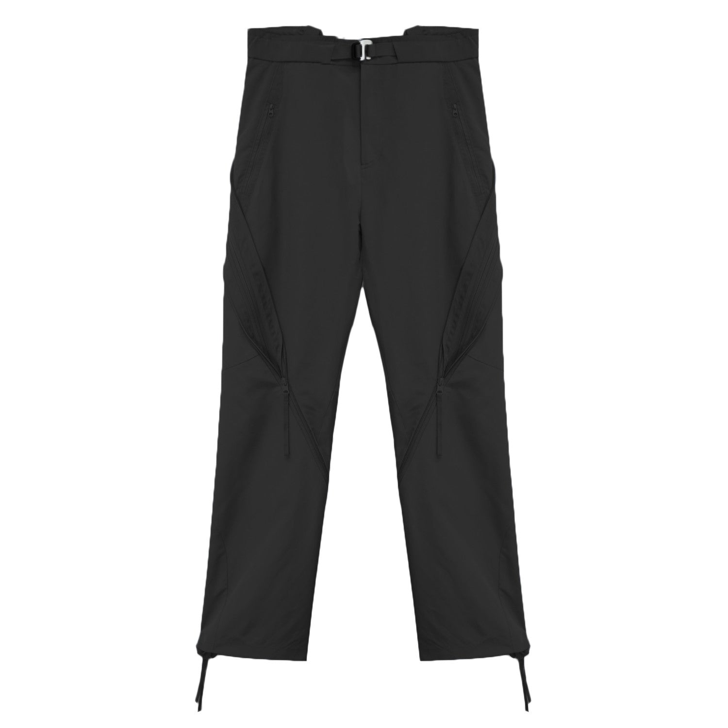 Raf Simons Men's Spring/Fall Solid-Color Layered Zipper Loose-Fit High-Street Casual Nylon Pants Straight-Leg Trousers Ngvp #2539