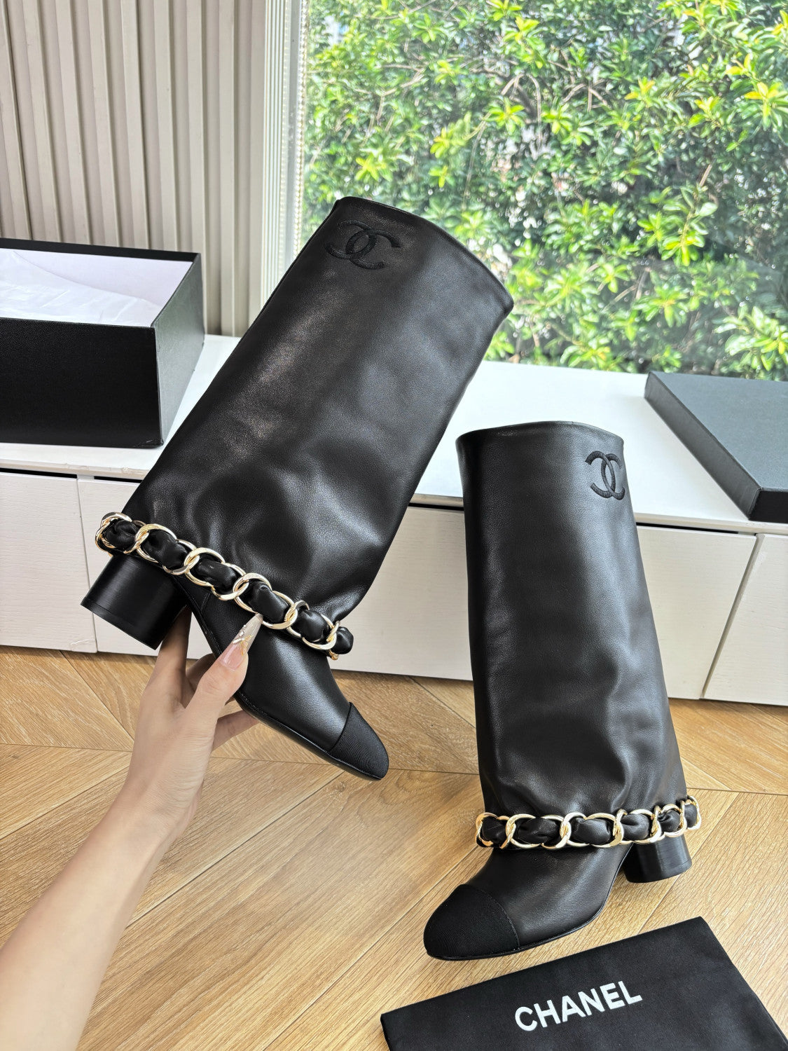 Chanel Women's Letter Knight Boots #334916