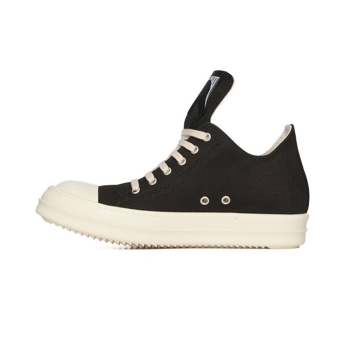 Rick Owens DRKSHDW Men's And Women's Spring/Summer Fashion Casual Solid Colour Low Top Coarse Twill Canvas And Leather Round Toe Lace Up Canvas Shoes #78279