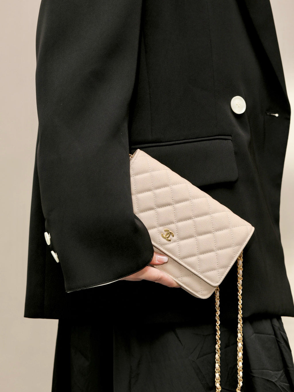 Chanel Woc Diamond Lattice Gold Logo Caviar Leather Chain Crossbody Bag Luxury Temperament Exquisite Women's Bag Bags  #81645