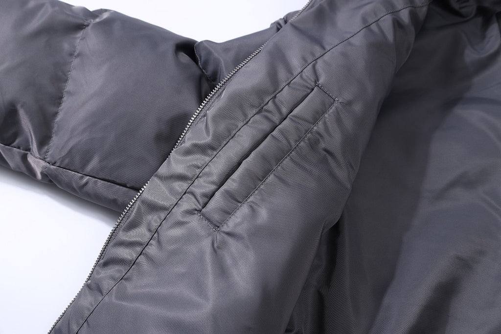 Prada Men's Autumn and Winter Solid Color Hooded Zipper Long Sleeve Puffer Down Jacket #73319