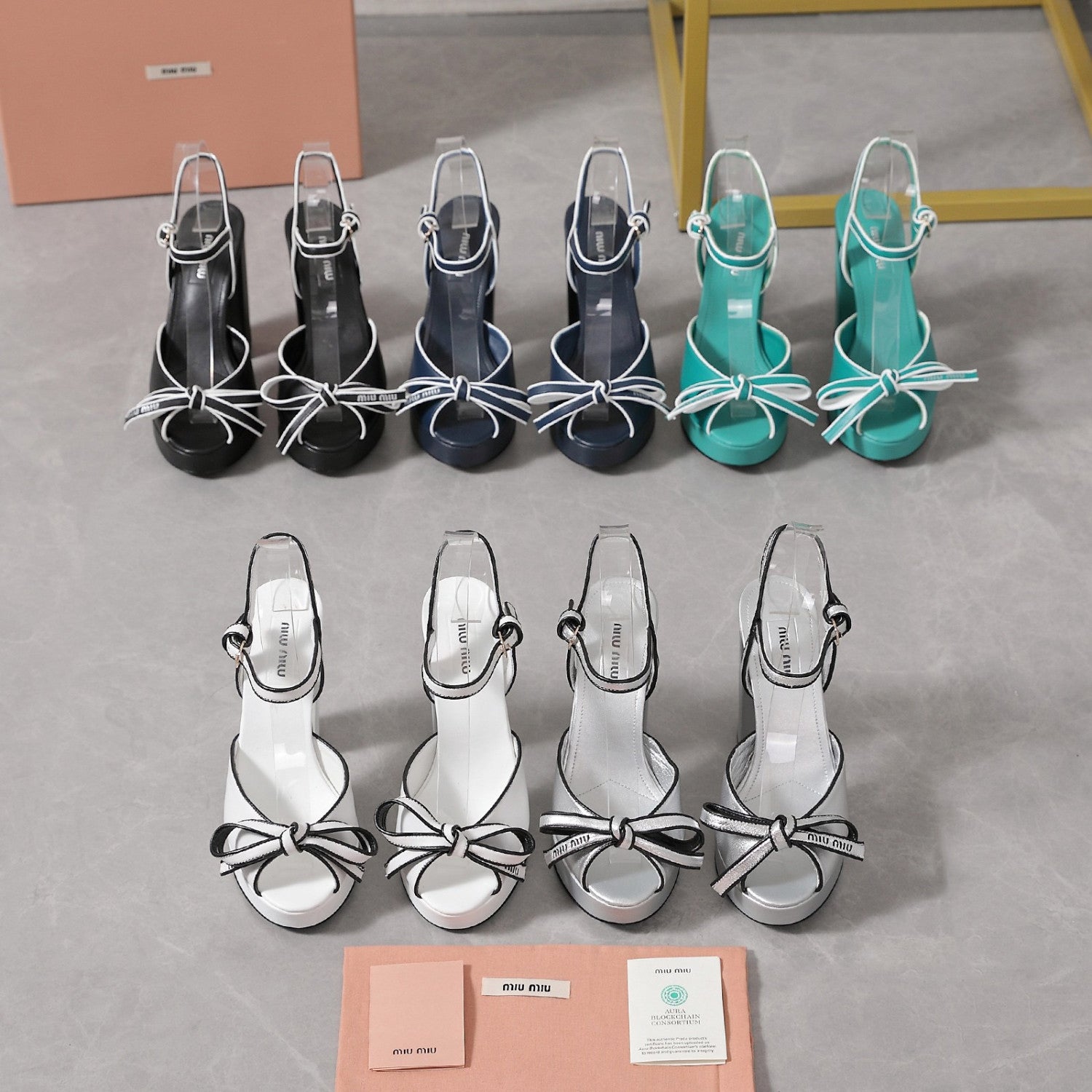 MiuMiu Mordoré nappa leather platform sandals 12cm #380320