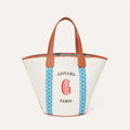 Goyard 2026 Limited Edition Belharra Mm Bag In Turquoise Limited-edition Two-tone Canvas Beach Bag Stylish Casual Shopping Bags #197457