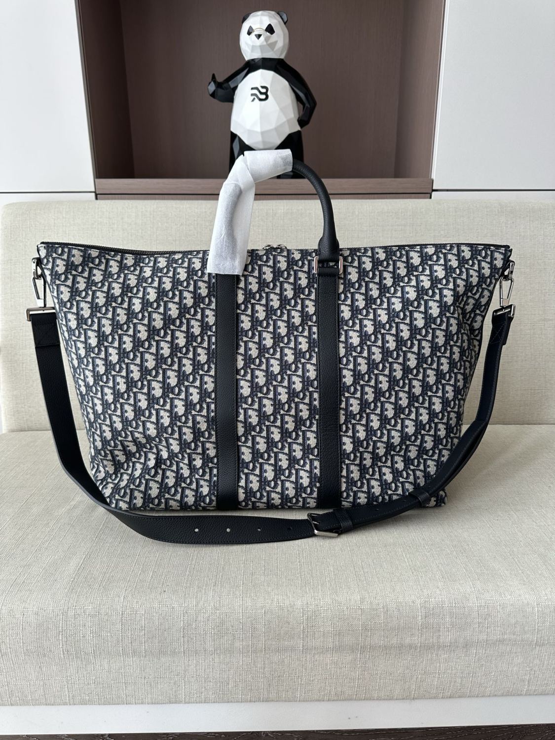 Dior Men's Weekender 40 Weekend Bag Jacquard Canvas Tote Shoulder Bag 2025 New Style Two-Tone Fashionable All-Over Print Bags 1ESDU134YKY_H27E #82351A