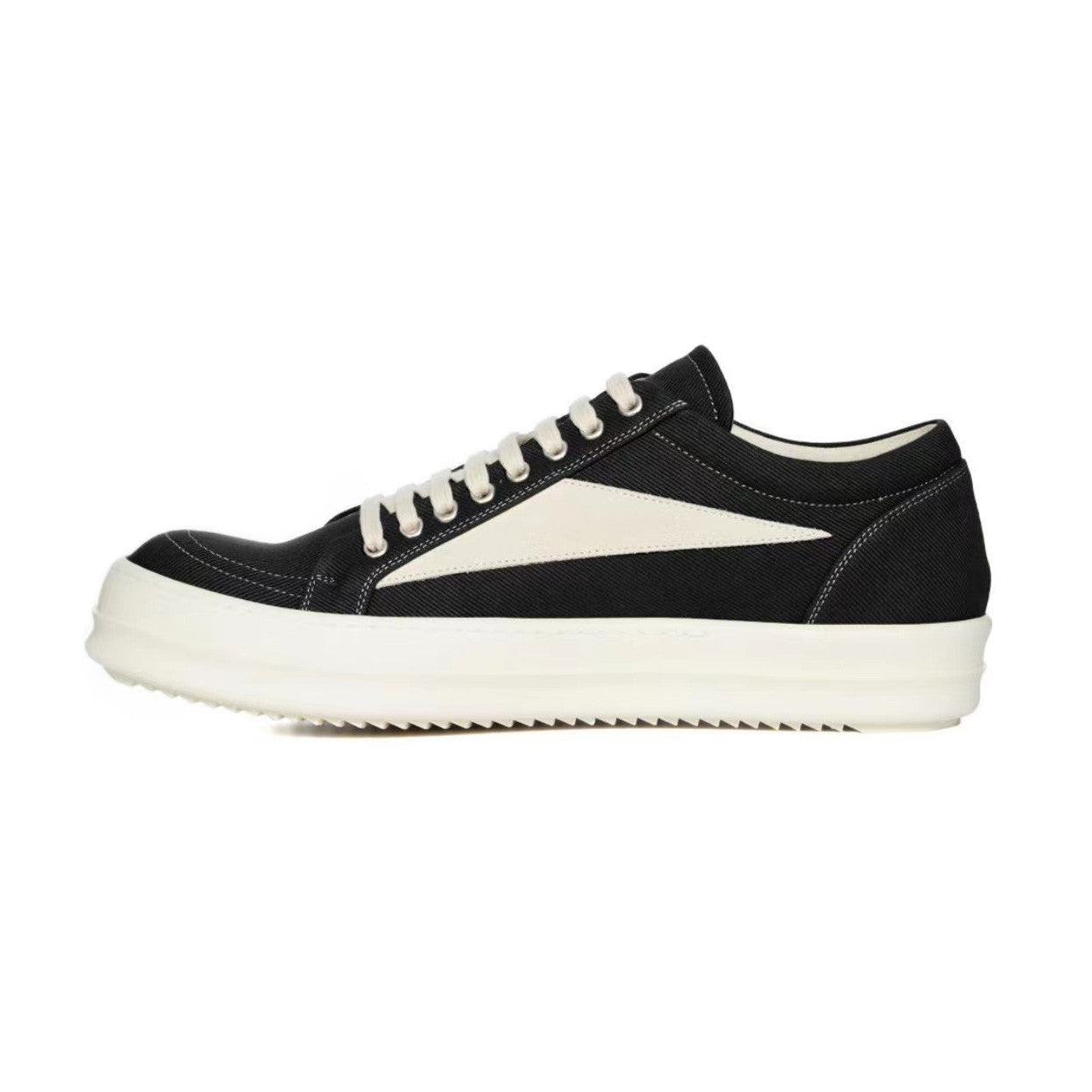 Rick Owens DRKSHDW Men's And Women's Spring/Summer Fashion Casual Round Toe Lace Up Low Top Twill Canvas Shoes #78281