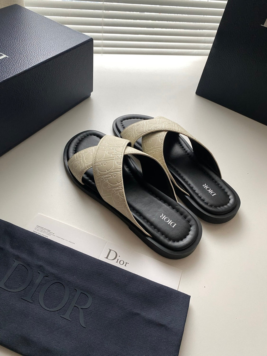 Dior Alias Men's Summer Solid Color Letter Print Casual Sandal Shoes #77154