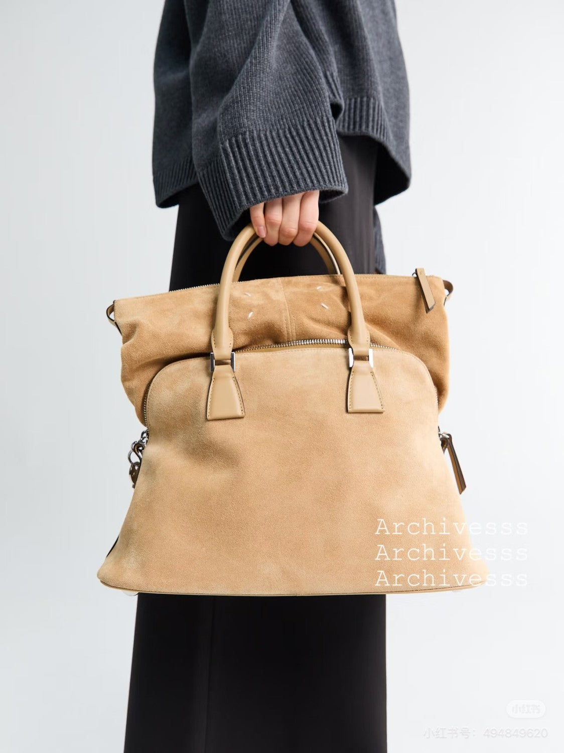 Maison Margiela 5AC Four-Corner Stitching Tote Bag Stylish Clutch Bag Chic Suede Crossbody Bags #194671