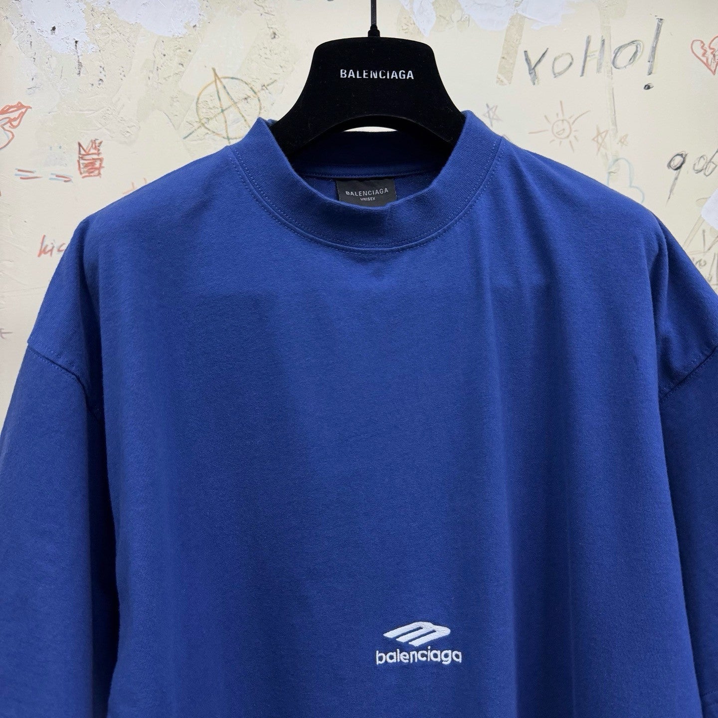 Balenciaga 3b Sports Icon Oversized T-shirt Light Marine Blue White #335833