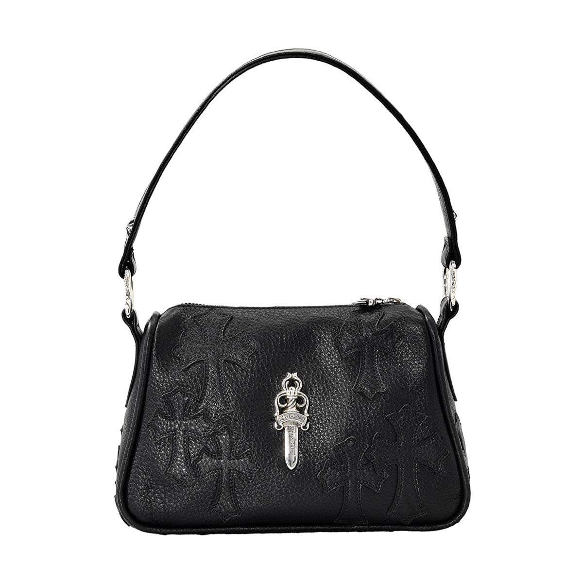 Chrome Hearts Women's Fashion Classic Leather Sword Jacquard 925 Sterling Silver Jewelry Solid Color Underarm Bag Small Handbag Bags K680 #81574