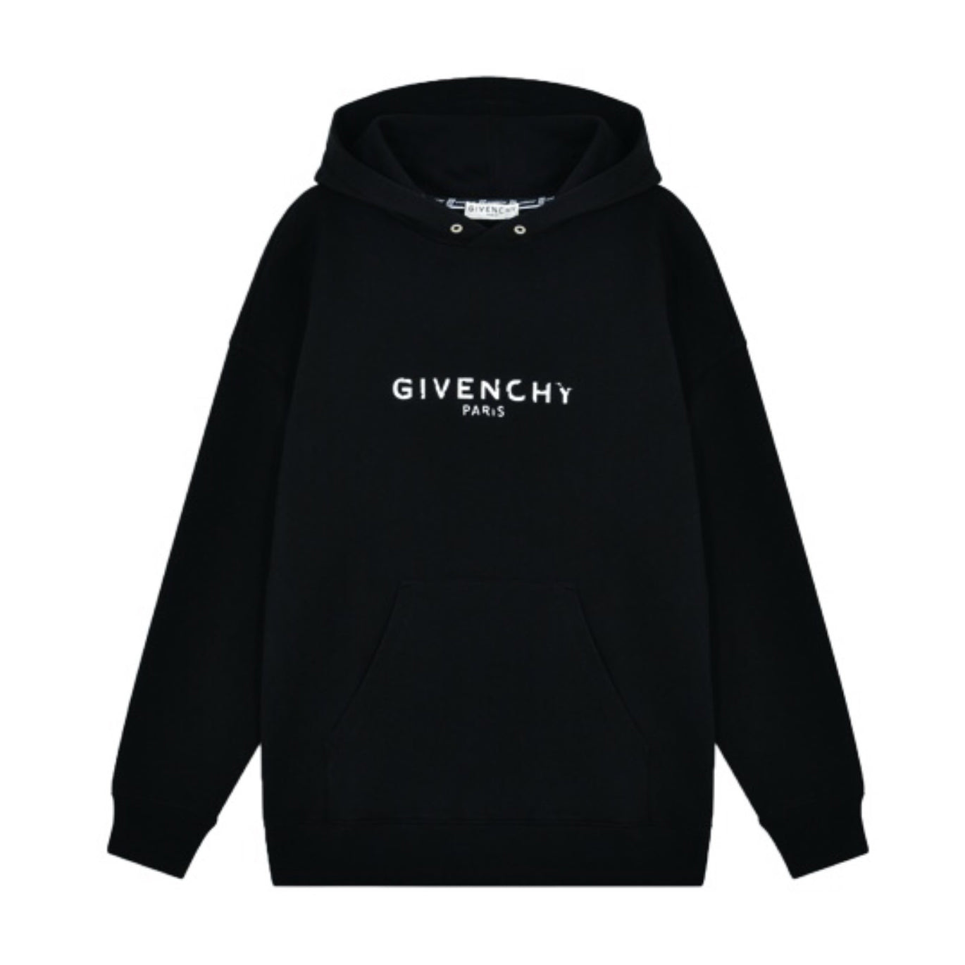 Givenchy Men's Spring Autumn Black Letter Logo Cotton Hooded Sweatshirt Pullover #97736