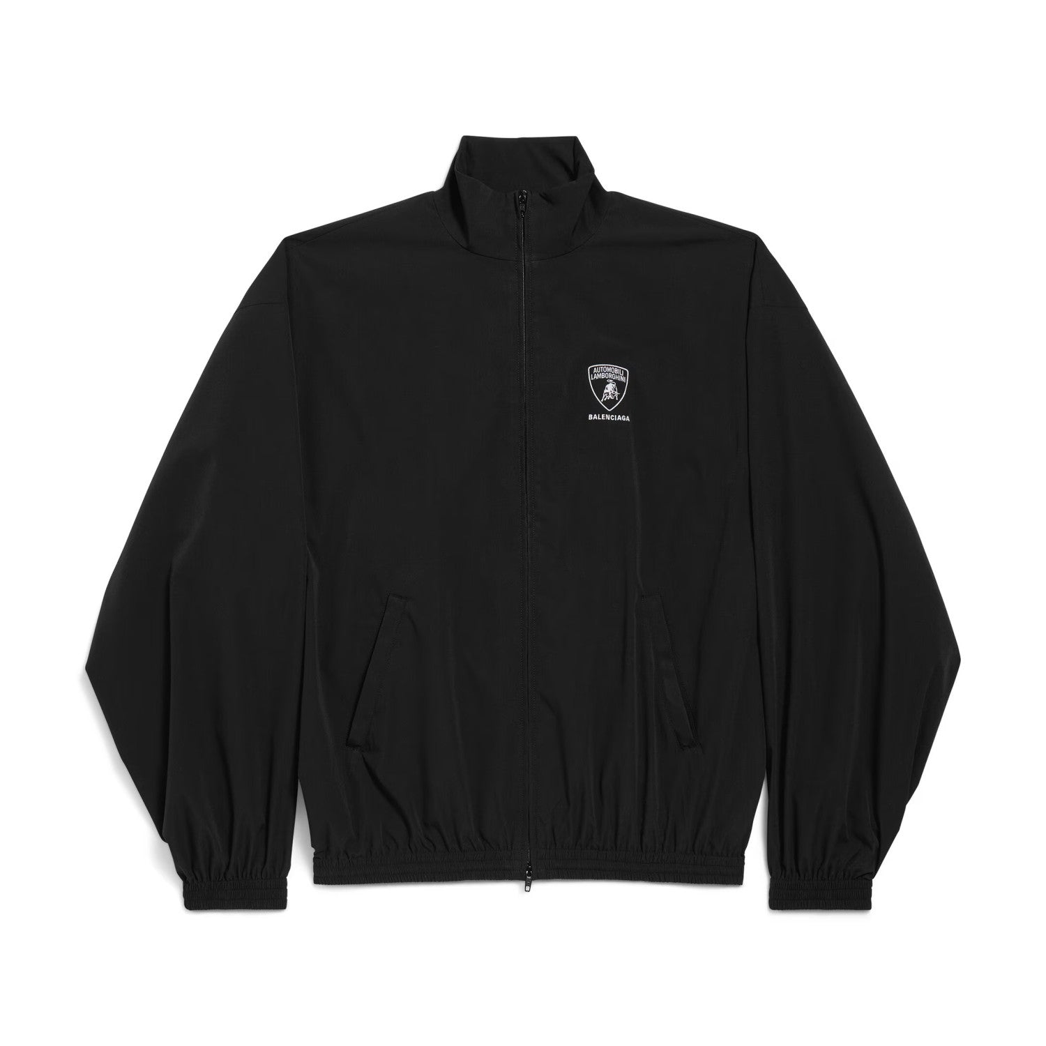 Balenciaga x Lamborghini Men's Spring/Autumn Solid Colour Car Logo Print Zipper Long Sleeve Sports Jacket And Pants Set Suit #77842