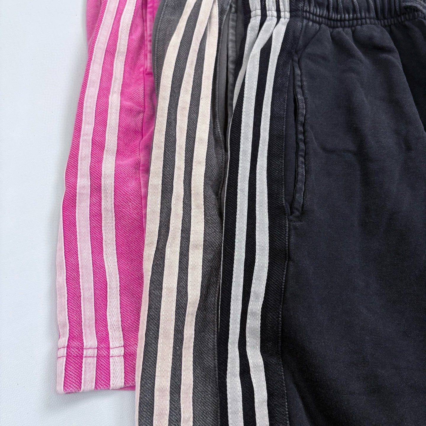 Balenciaga X Adidas Men's and Women's Summer Solid Color Stretch Waist Tie Cotton Shorts #77323