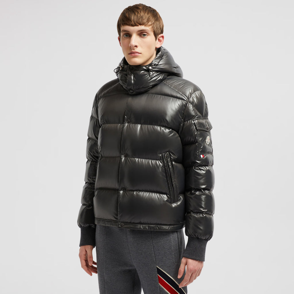 Moncler Men's Autumn and Winter Solid Color Nylon Waterproof Fabric Hooded Zipper Long Sleeve Puffer Down Jacket #73749