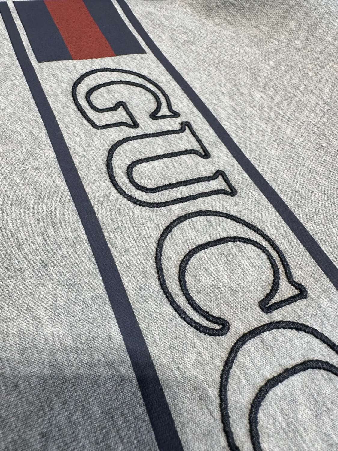 Gucci Men's Spring and Summer Solid Color Letter Printed Cotton Round Neck Long Sleeve Sweatshirt #76391