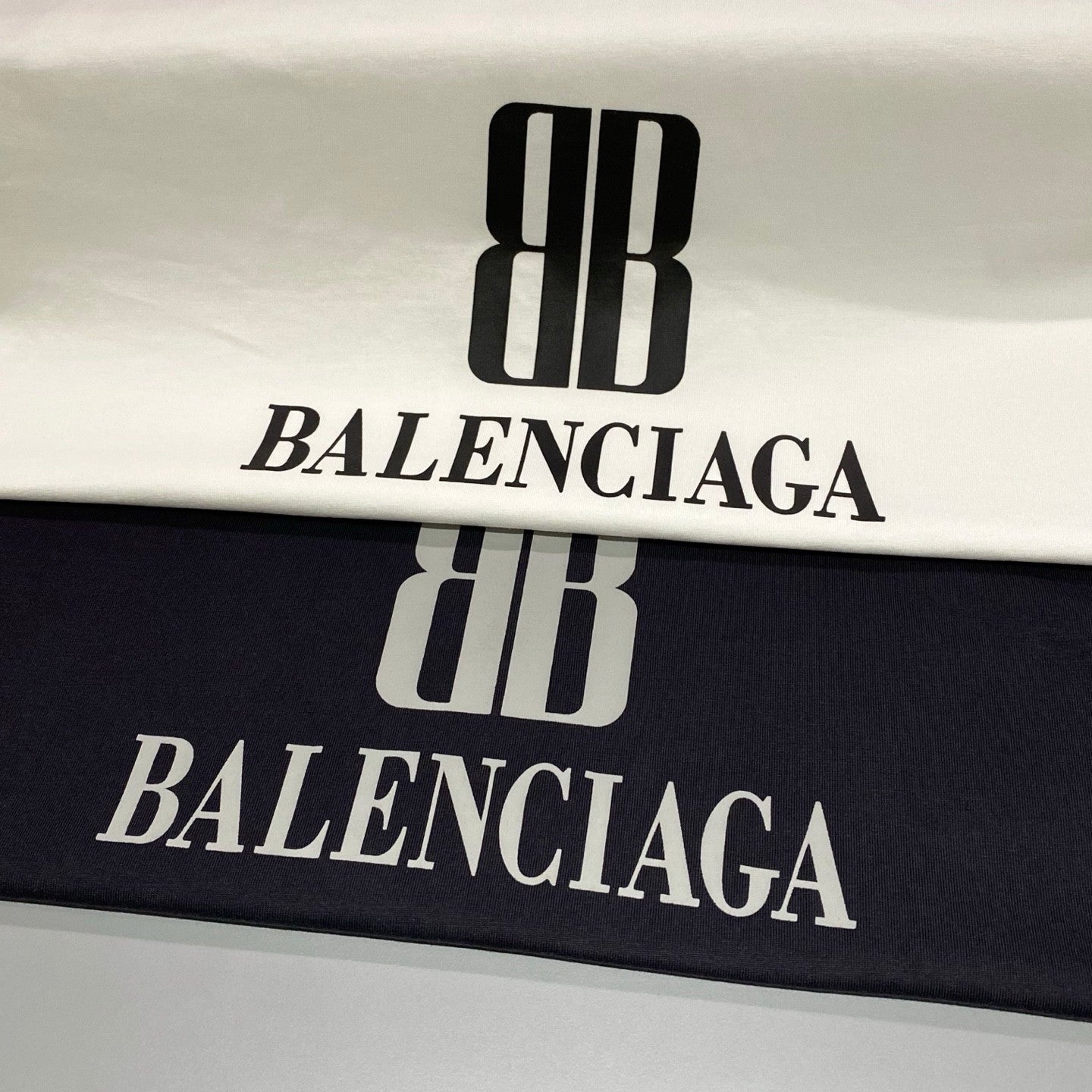 Balenciaga Men's Summer Solid Color Letter Print Round Neck Cotton Short Sleeve T-Shirt #77751
