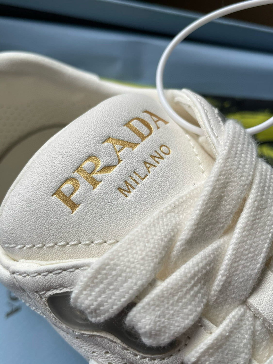 Prada Men's And Women's Spring/Summer Fashion Casual Round Toe Lace Up Enamel Triangle Metal Logo Leather Low Top Casual Sneakers  Shoes #78337